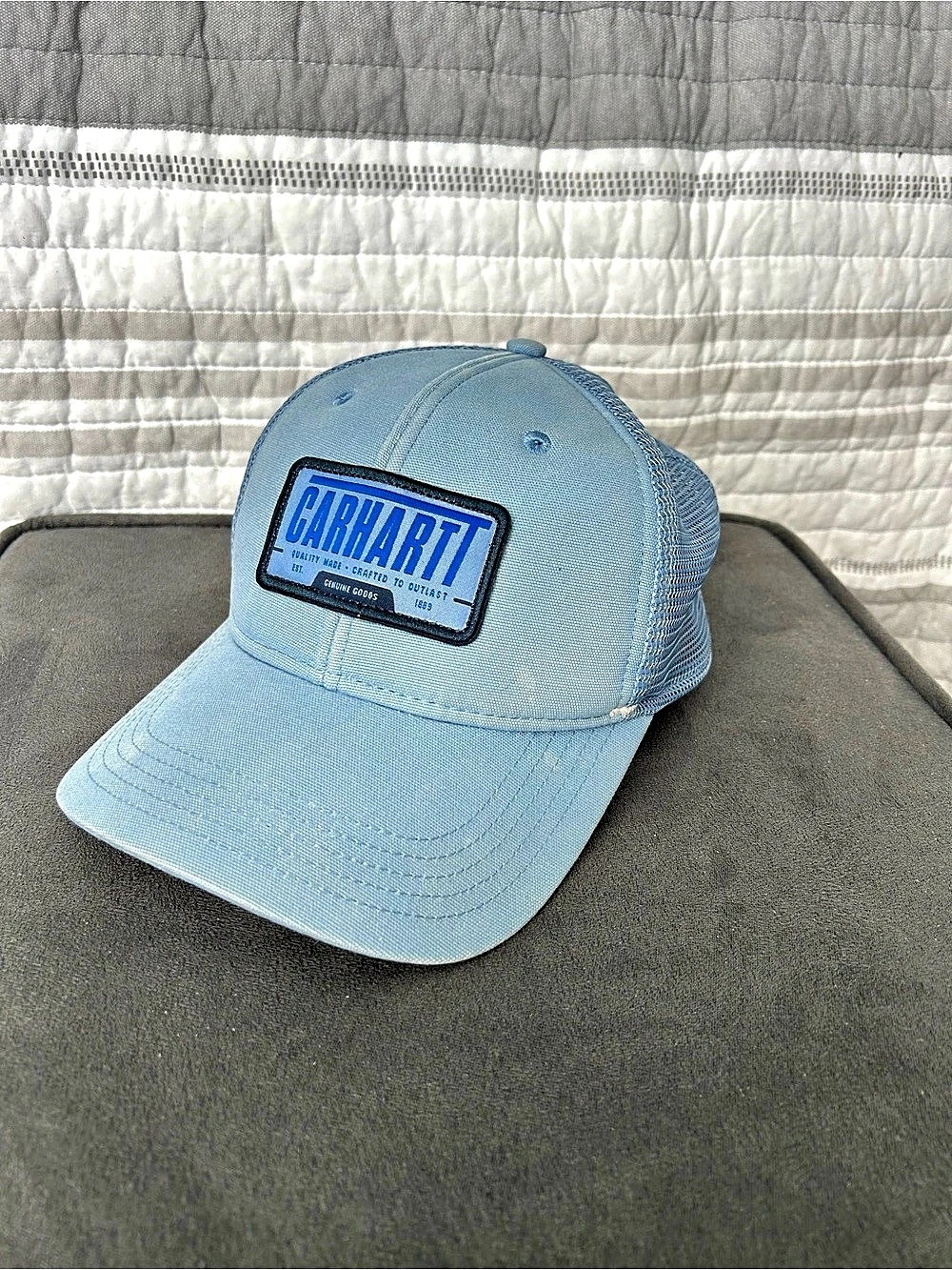 Carhartt Buffalo Patch Cap Blue Mesh Trucker Hat